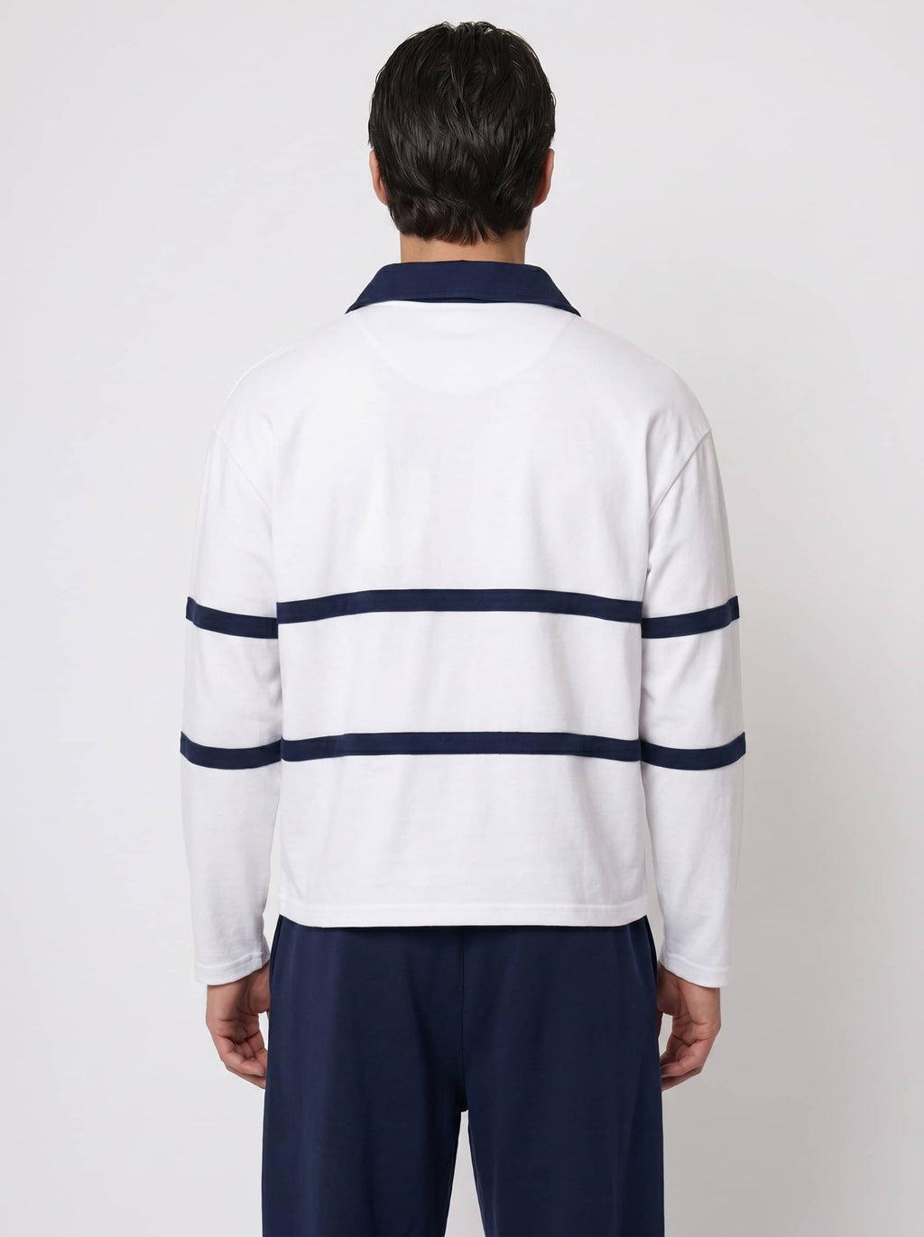 LONG SLEEVE POLO BLANC