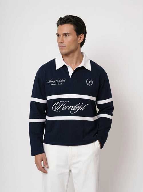 LONG SLEEVE POLO D.NAVY